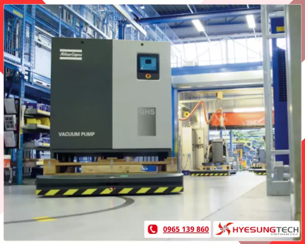 việc ứng dụng bơm của chính Atlas Copco trong sản xuất