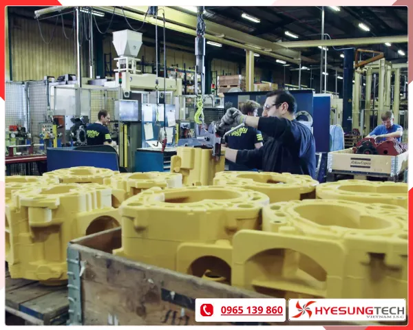 Ứng dụng bơm chân không Atlas Copco trong sản xuất máy móc của hãng 