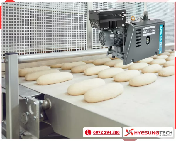 bơm chân không khô trong công nghiệp thực phẩm