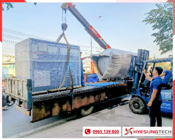 Bàn giao máy nén khí công nghiệp