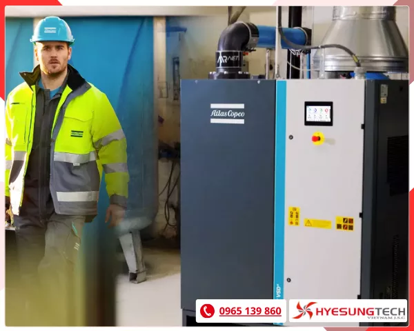 Bơm chân không cấp liệu Atlas Copco