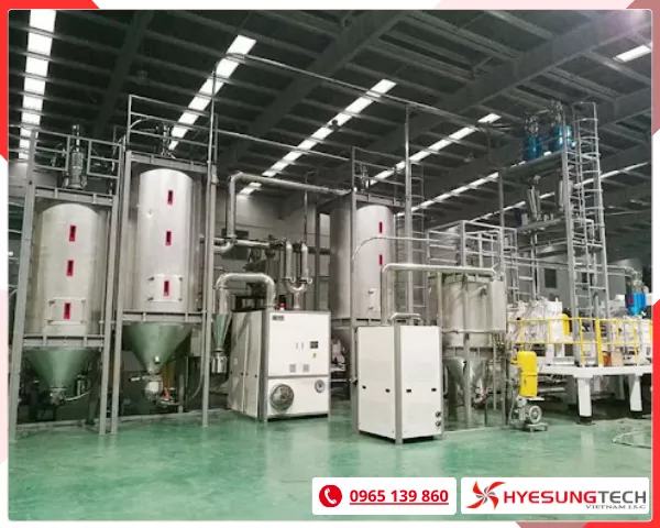 Hệ thống cấp liệu trung tâm xử lý nhựa