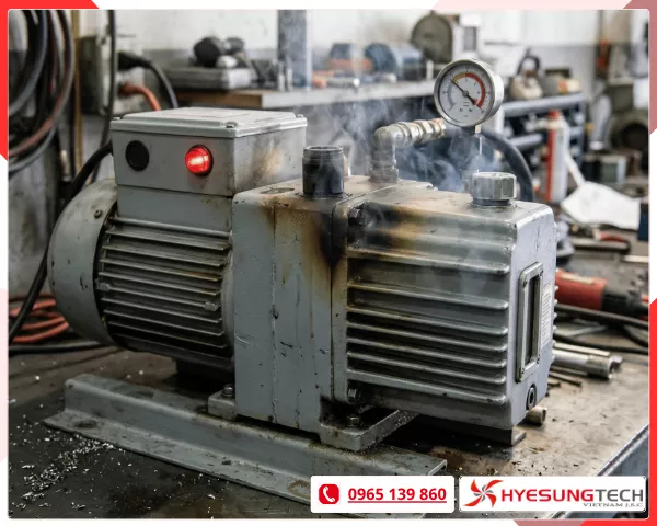 Cháy hoặc biến dạng nhiệt cánh gạt bơm chân không