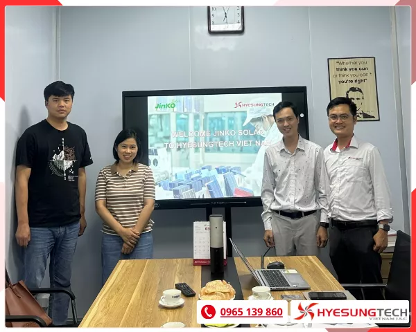 Nội dung chuyến tham quan của Jinko với Hyesungtech