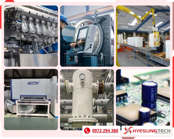 ứng dụng phổ biến của máy nén khí trục vít một cấp nén ngâm dầu H15PRO