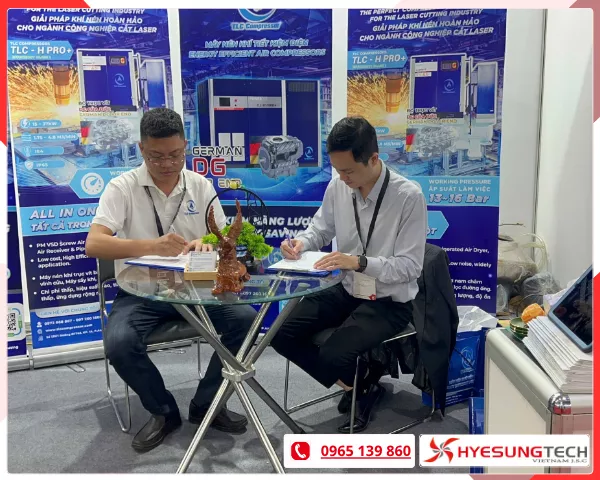 Hyesungtech ký kết thỏa thuận hợp tác toàn diện với TLC COMPRESSOR tại triển lãm VIMF 2026