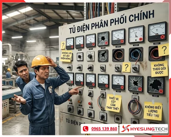 Chưa có hệ thống giám sát năng lượng điện cho nhà máy