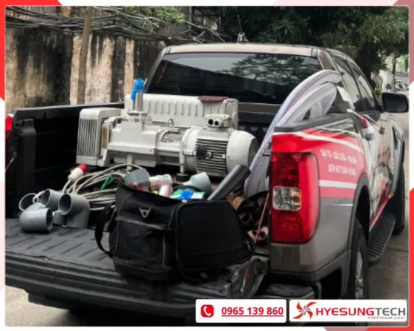 Chuẩn bị giao bơm thuê cho khách hàng