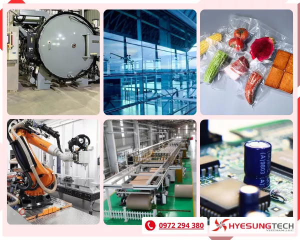 Các ứng dụng bơm chân không tăng áp RUVAC WAU 501