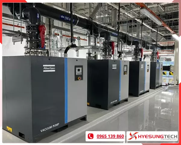 Hệ thống bơm chân không Hyesungtech lắp đặt