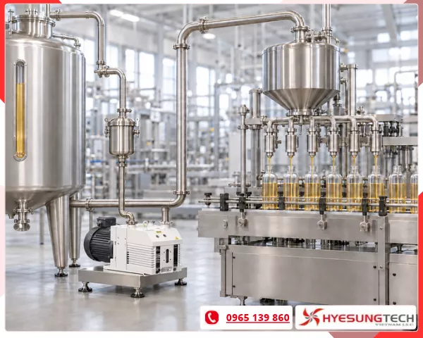 Ổn định nguồn cấp sản phẩm đến máy chiết